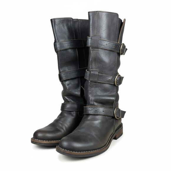 Fiorentini+Baker Eternity Boots Womens Sz 9 Iconic Moto Biker 7040 Brown Leather
